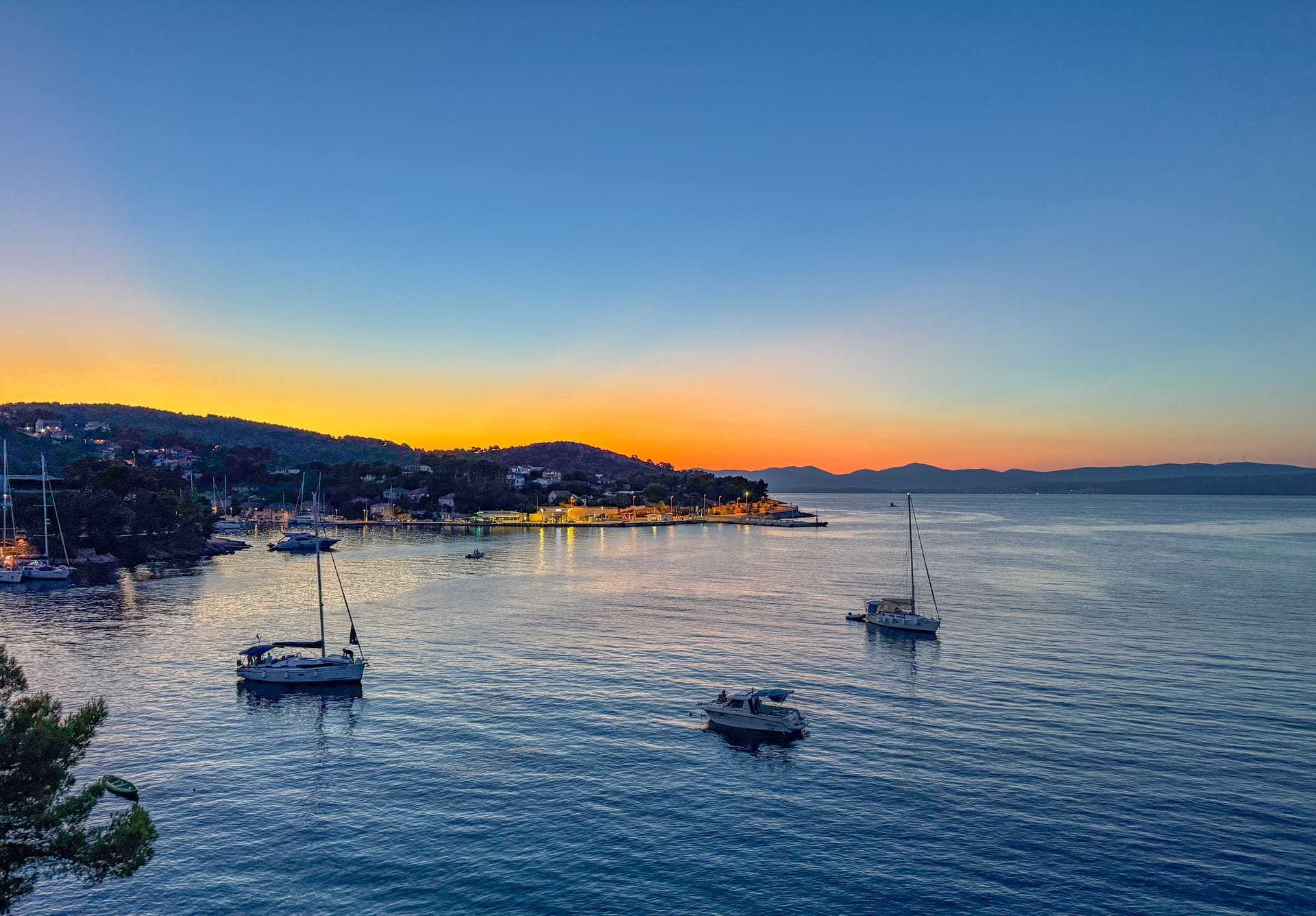 Ausblick von der Villa über den Split-Kanal
