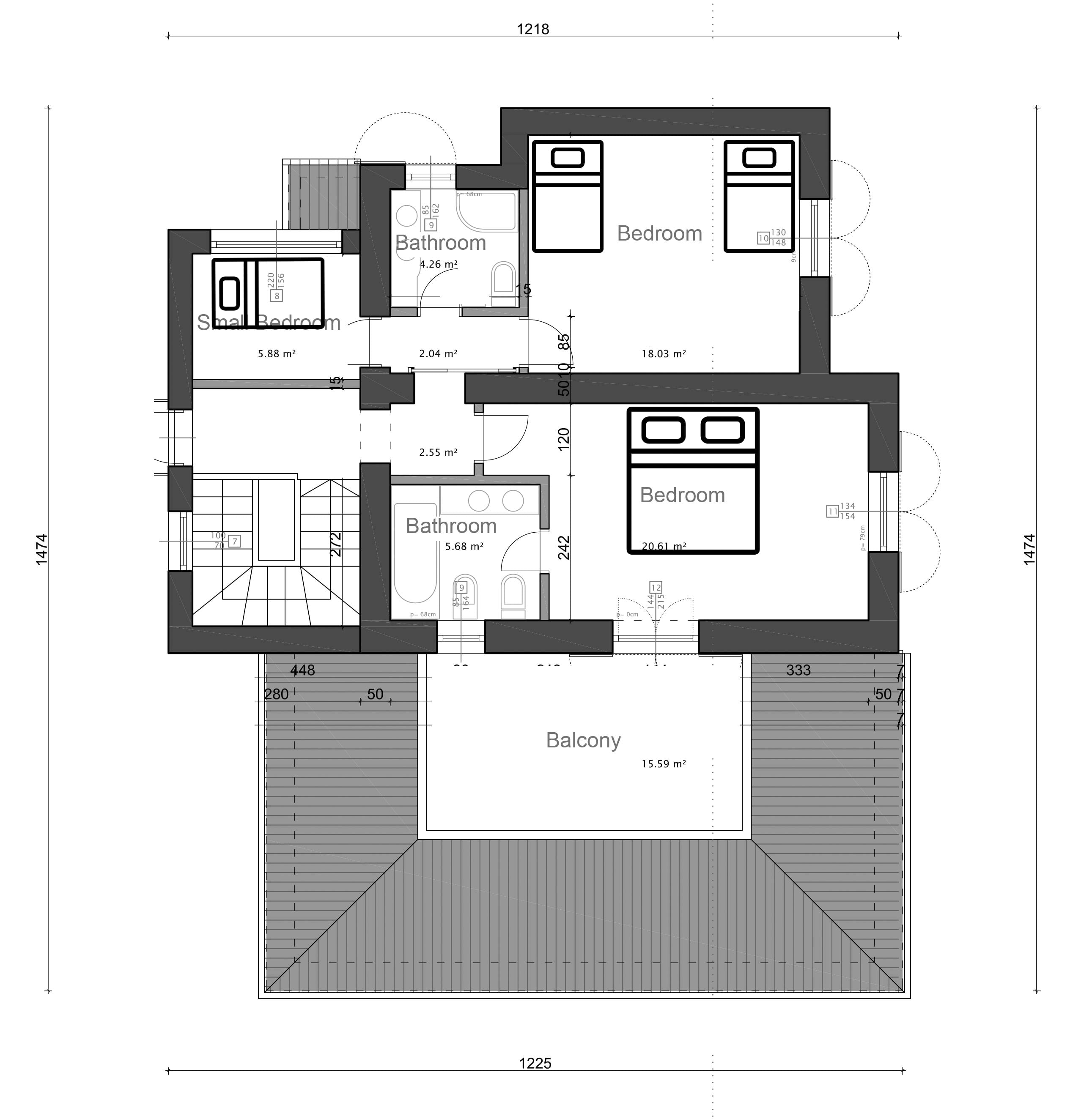 Grundriss — First floor — main house