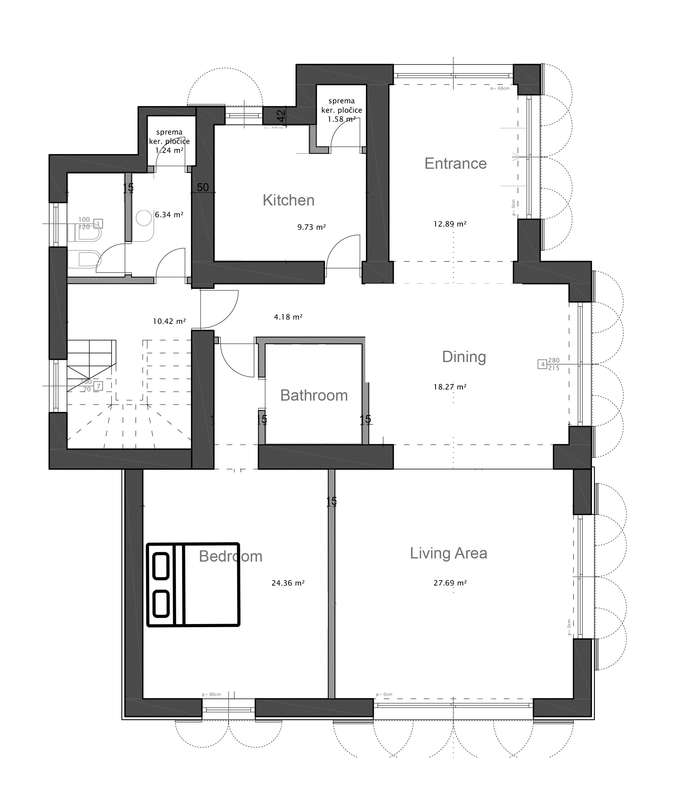 Grundriss — Ground floor — main house
